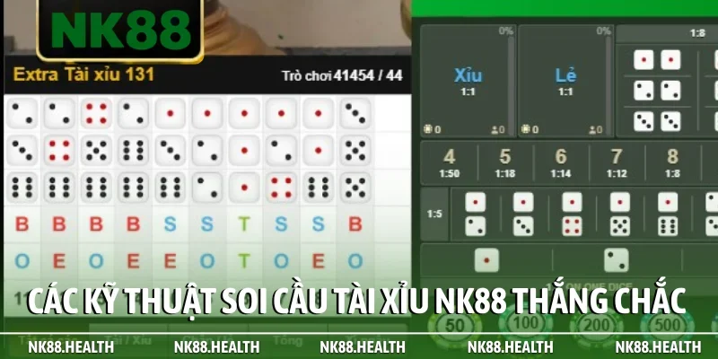 Các kỹ thuật soi cầu Tài Xỉu NK88 thắng chắc