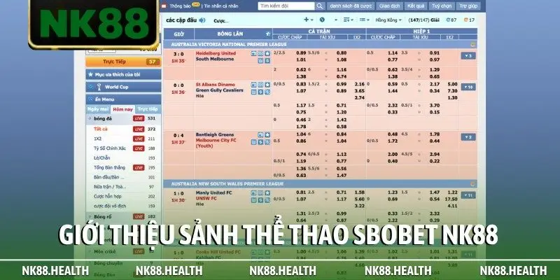 Giới thiệu sảnh thể thao SBOBET NK88