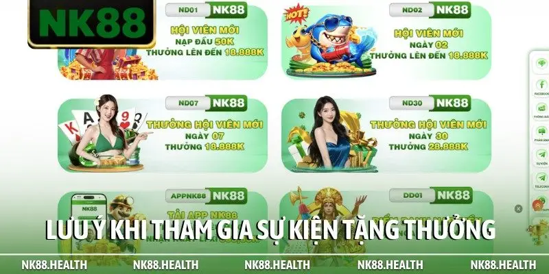 Lưu ý khi tham gia sự kiện tặng thưởng