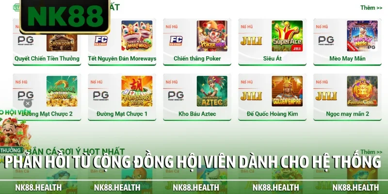 Phản hồi từ cộng đồng hội viên dành cho hệ thống