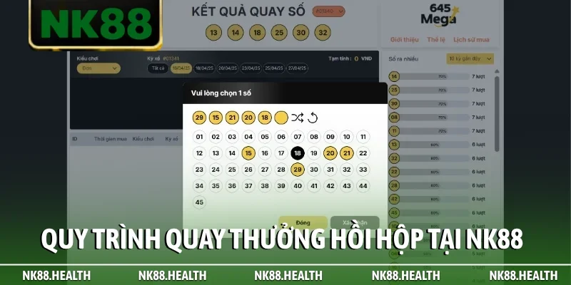 Quy trình quay thưởng hồi hộp tại NK88