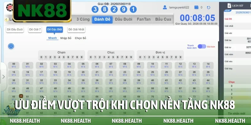 Ưu điểm vượt trội khi chọn nền tảng NK88
